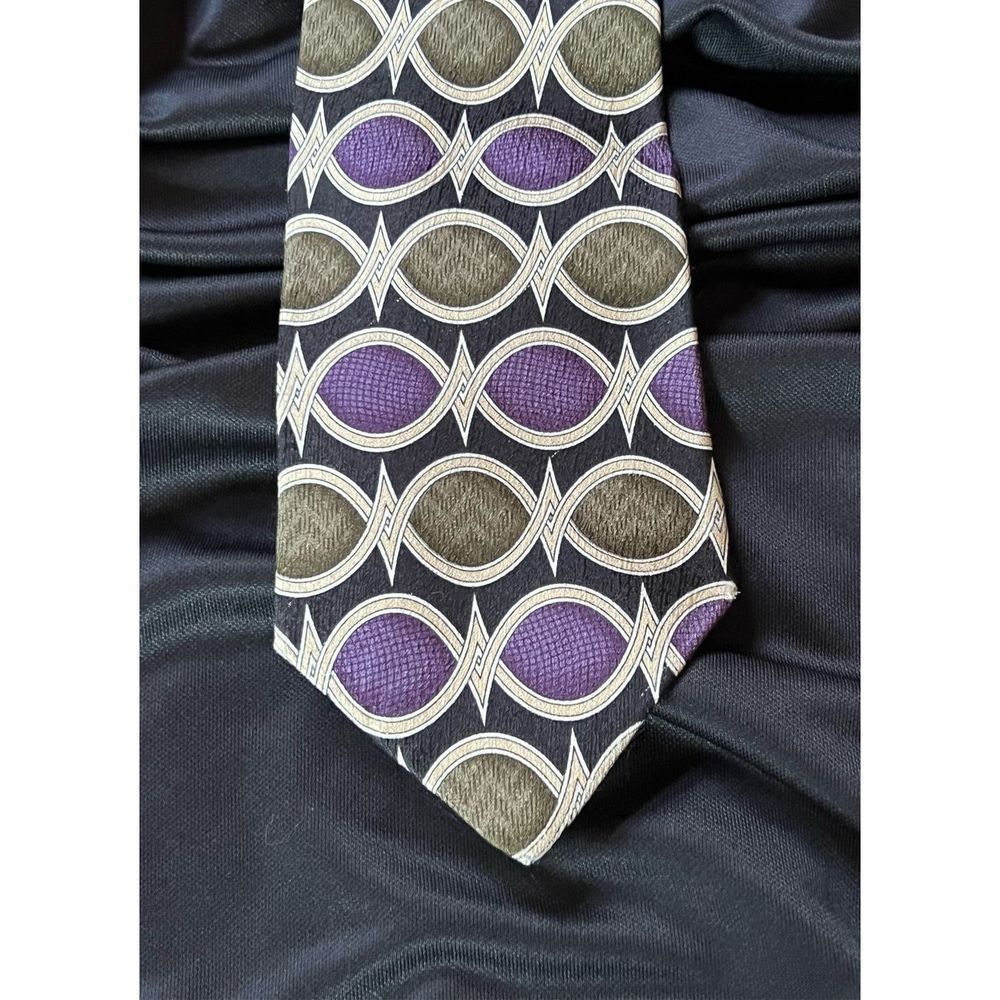 Vintage 90s Zylos Gold silk tie
